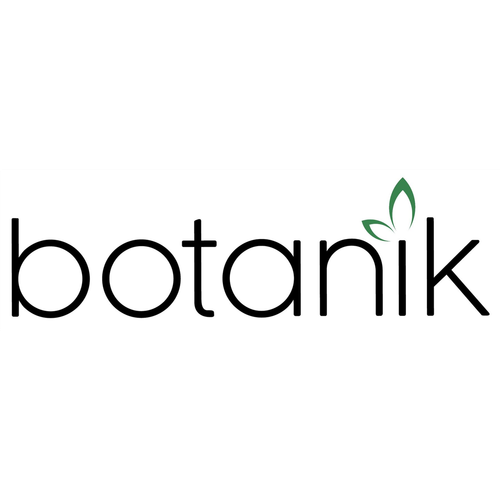 Botanik brand logo featuring stylized leaf design above the letter "i".