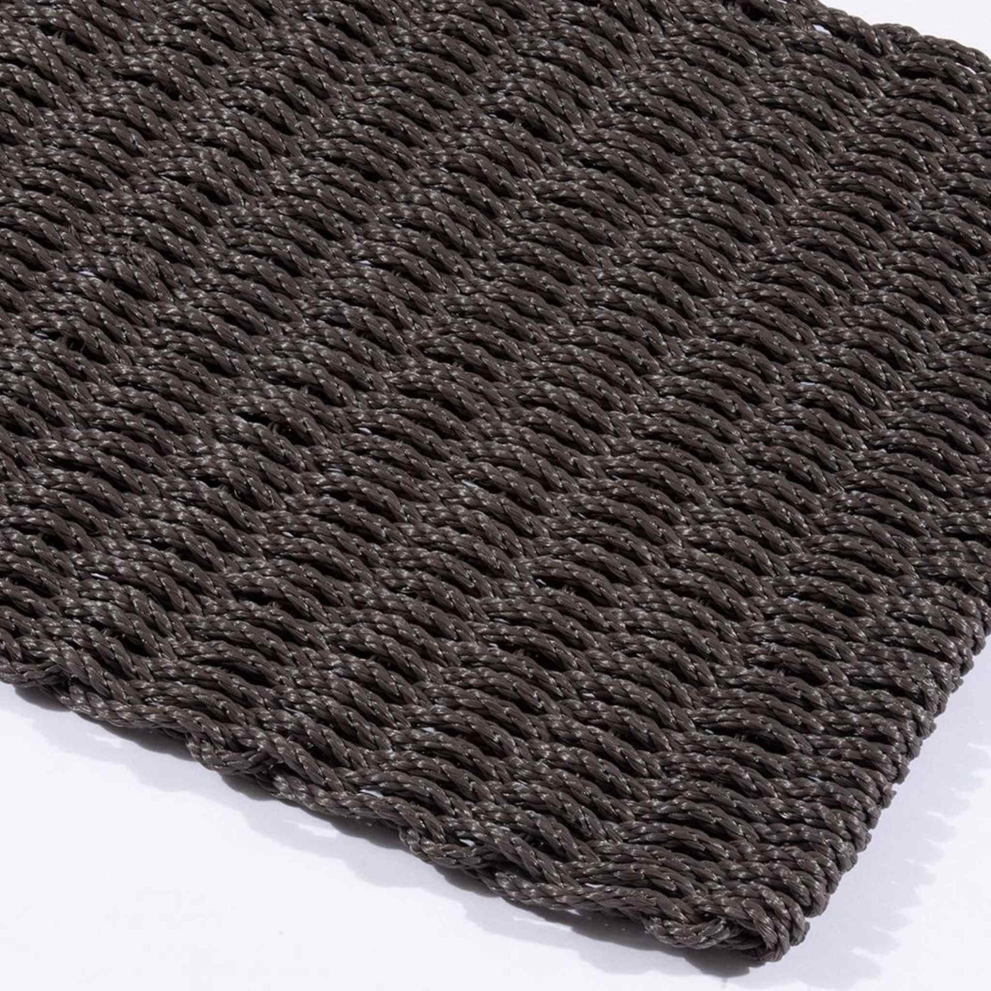Close-up of the Didsbury doormat showing the raised braided rope texture.