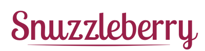 Snuzzleberry logo in berry-coloured script with an underline.