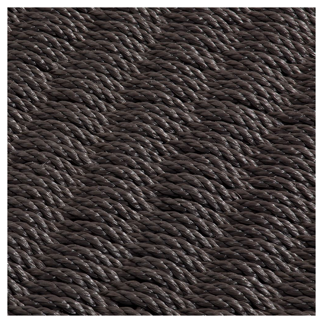 Detailed close-up of slate rope weave texture of polypropylene doormat.